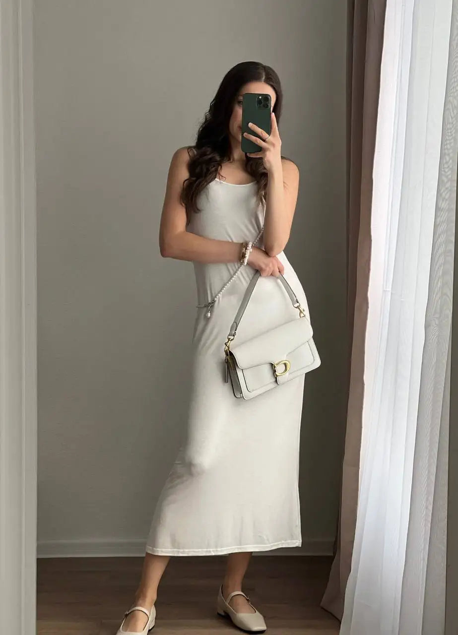 Glorol - See Through Loose Long Sleeve Knitted Maxi Dress