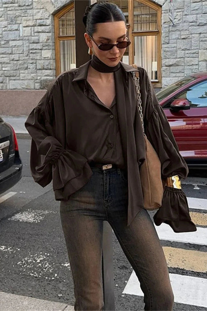 Glorol - Long Sleeve Patchwork Loose Top