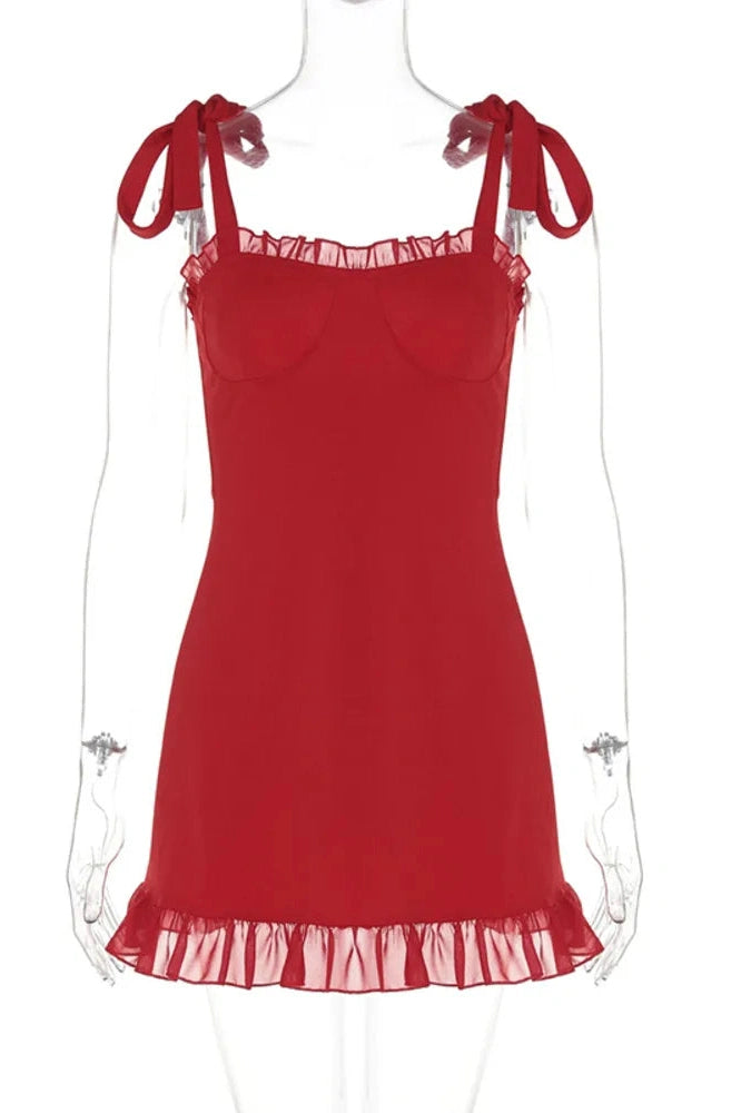 Glorol - Elegant Backless Slash Neck Mini Dress