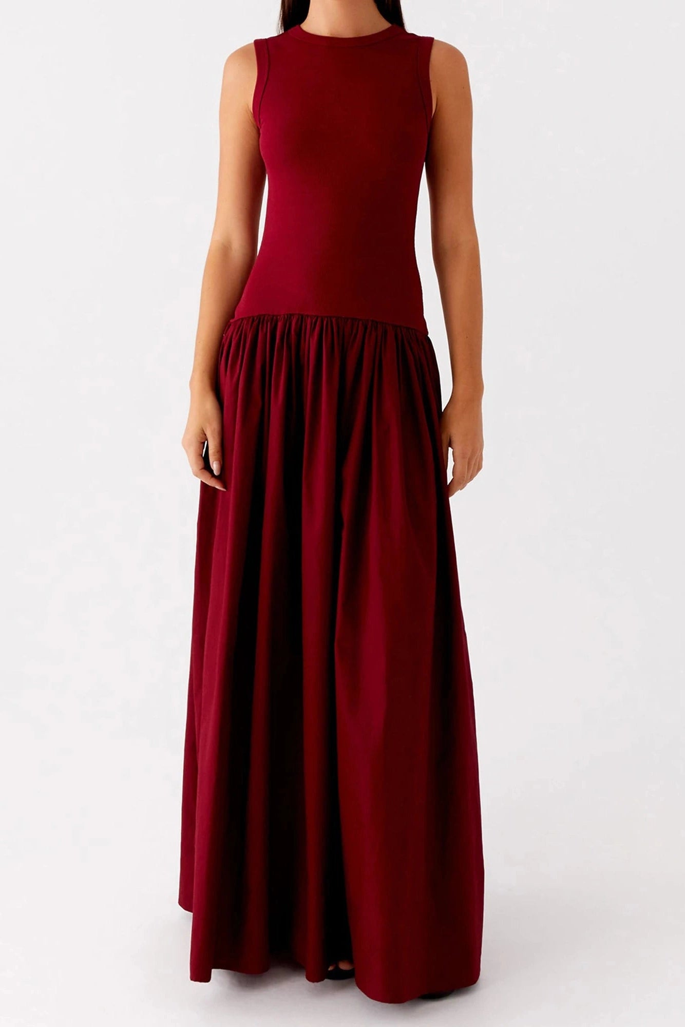 Glorol - Elegant Sleeveless A-Line Maxi Dress