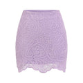 Glorol - High Waist A-Line Lace Hollow Out Skirt