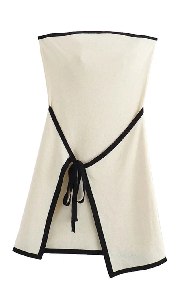 Glorol - Elegant Slim Knitted Sleeveless Mini Dress