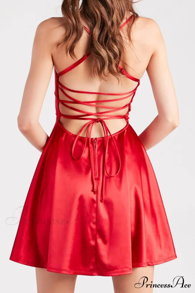 A Moment In Satin Skater Dress