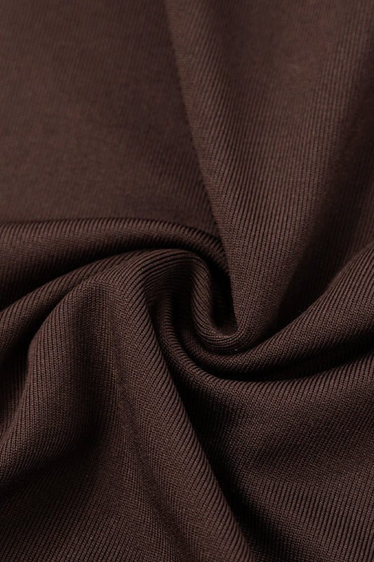 Draped High Neck Cape Mini Dress
