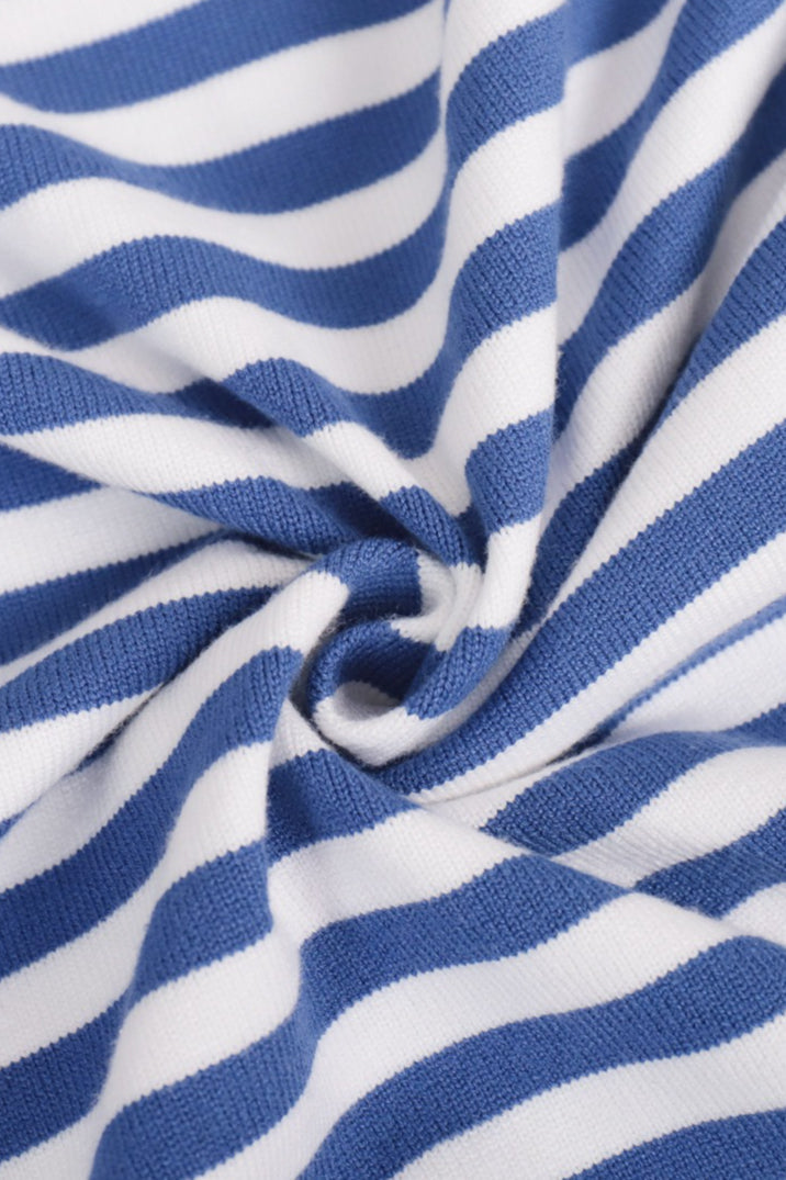Classic Stripe Crew Neck Relaxed Sweater