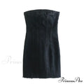 Backless Strapless Sleeveless Sexy Bodycon Mini Dress