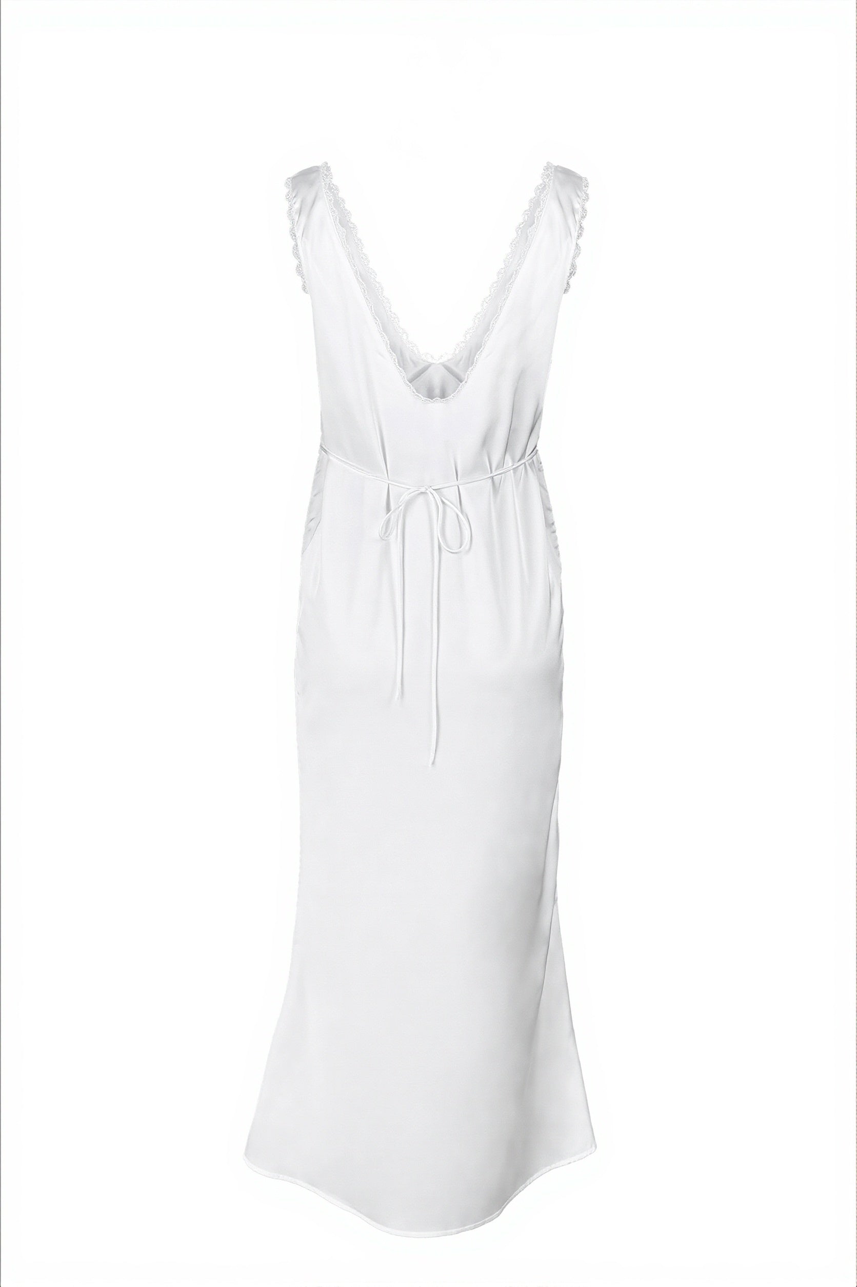 Sexy White Lace Insert Cami Bodycon Mini Dress