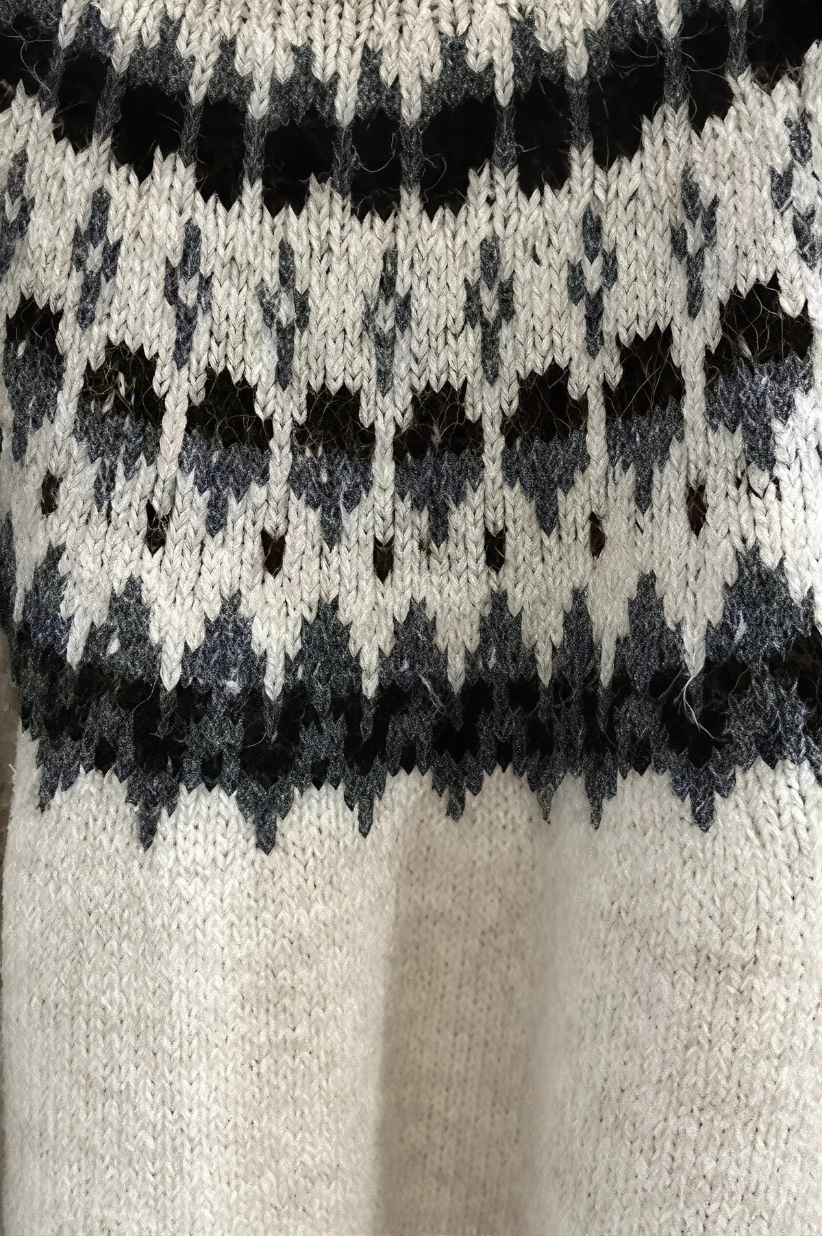 Fair Isle Crew Neck Oversized Sweater