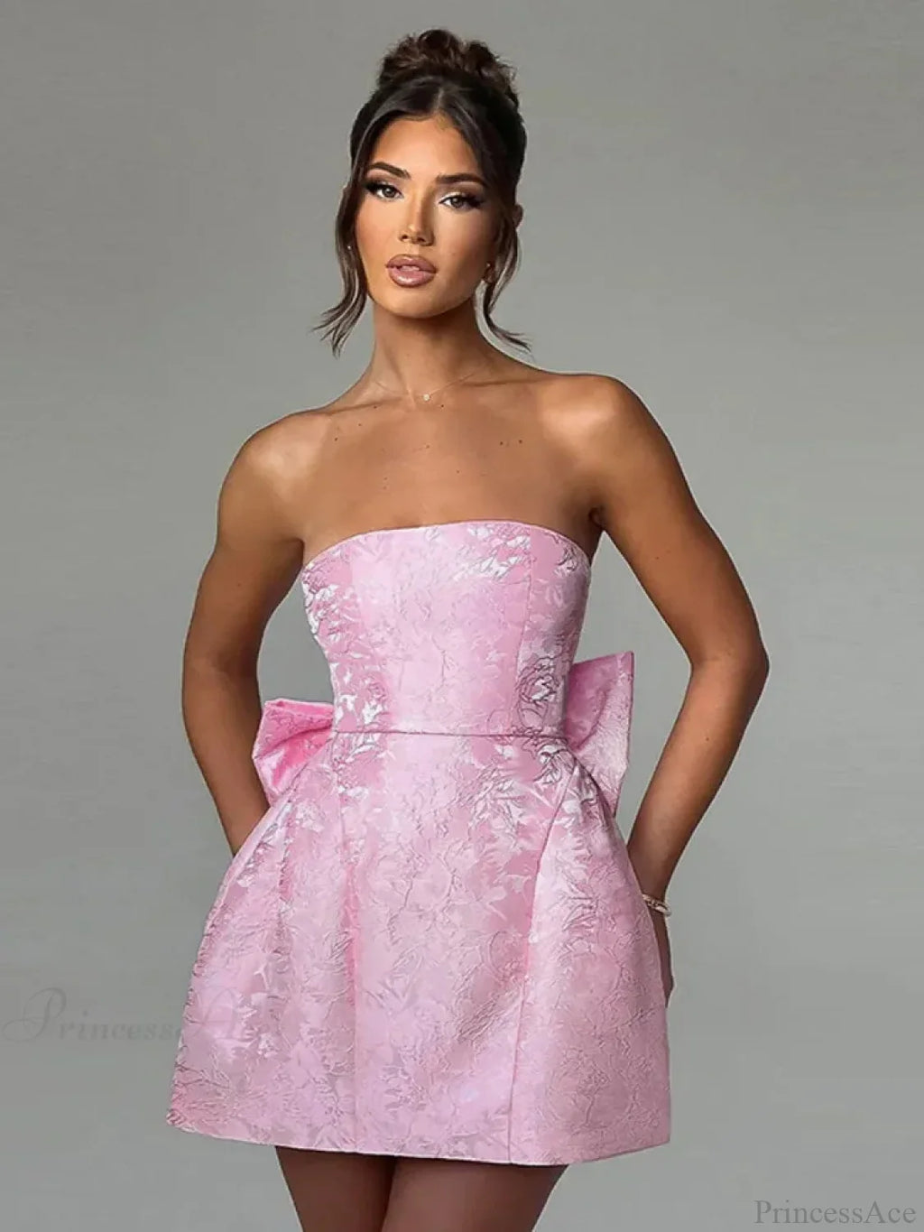 Butterfly Knot Backless Mini Dress