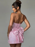 Butterfly Knot Backless Mini Dress