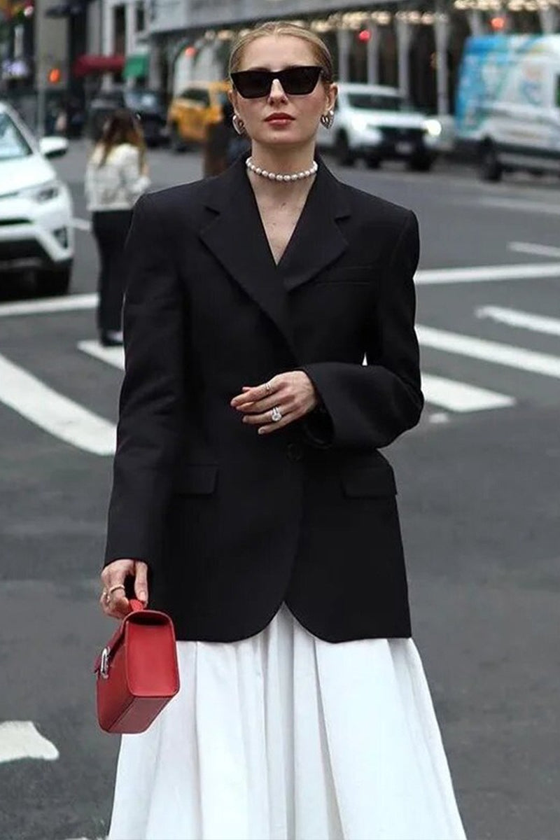 Sculpted Waist Double Button Blazer