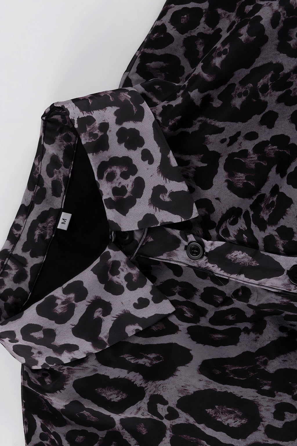 Chiffon Leopard Print Long Sleeve Mini Dress