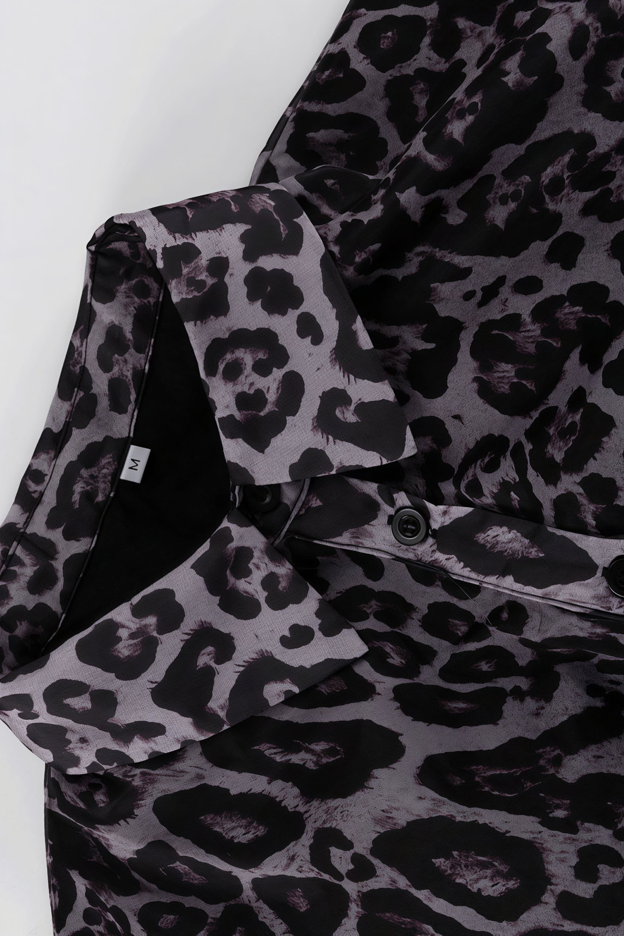 Chiffon Leopard Print Long Sleeve Mini Dress