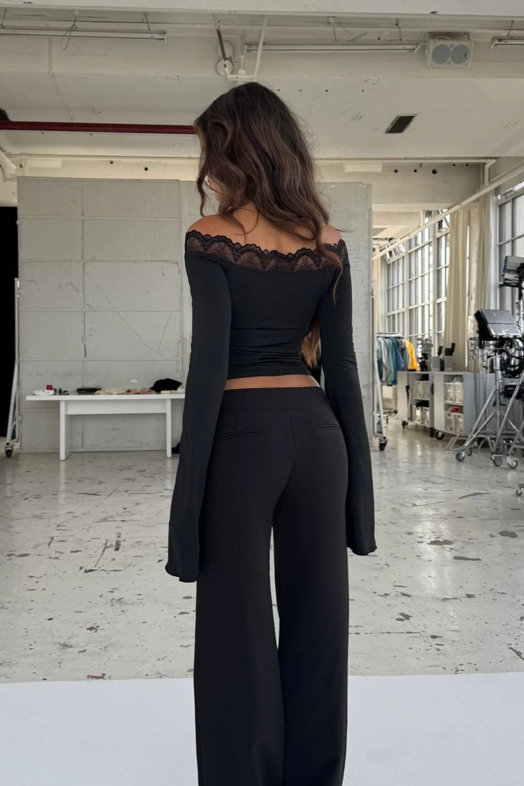 Eyelash Lace Off Shoulder Top