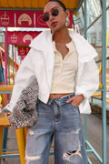 Stand Collar Cropped Zip Windbreaker