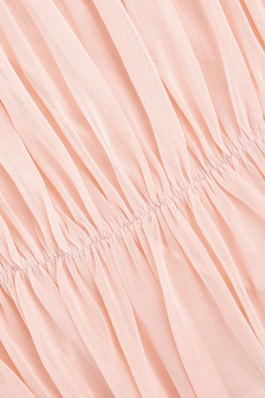 Solid Pleated Elegant Slim Mini Dress
