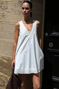 Chic Pure Cotton Spaghetti Strap Mini Dress