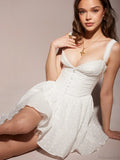 Fluffy Skirt Patchwork Mini Dress