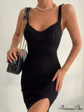 Midi Sleeveless Backless Party Mini Dress