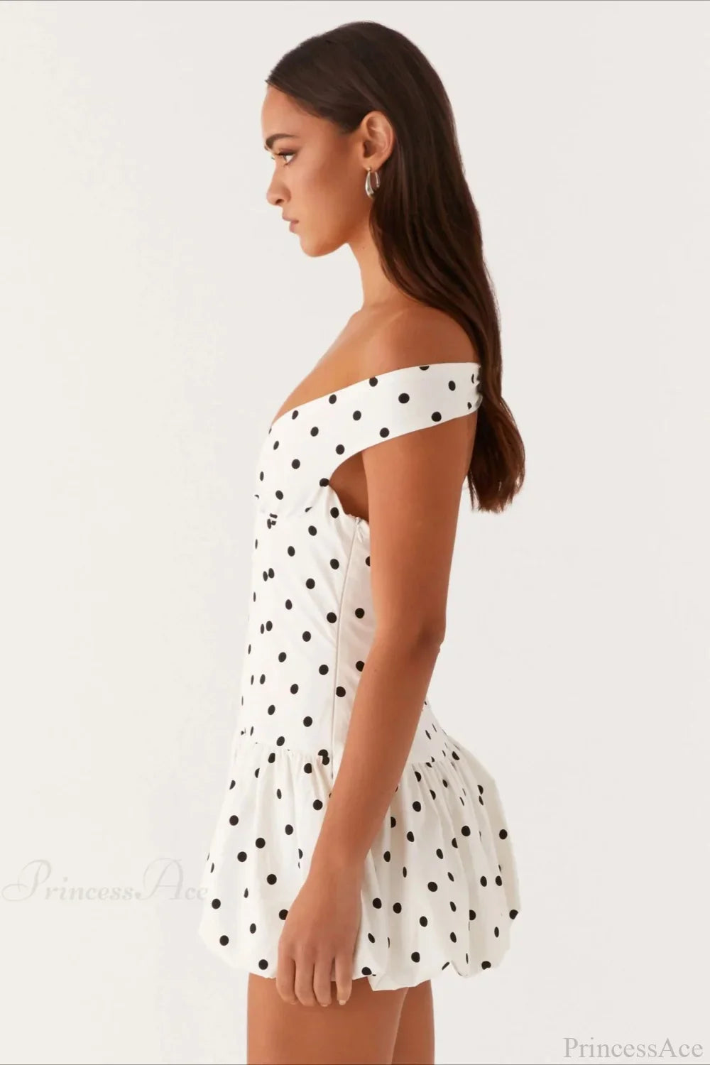 Off-Shoulder Peplum Mini Dress