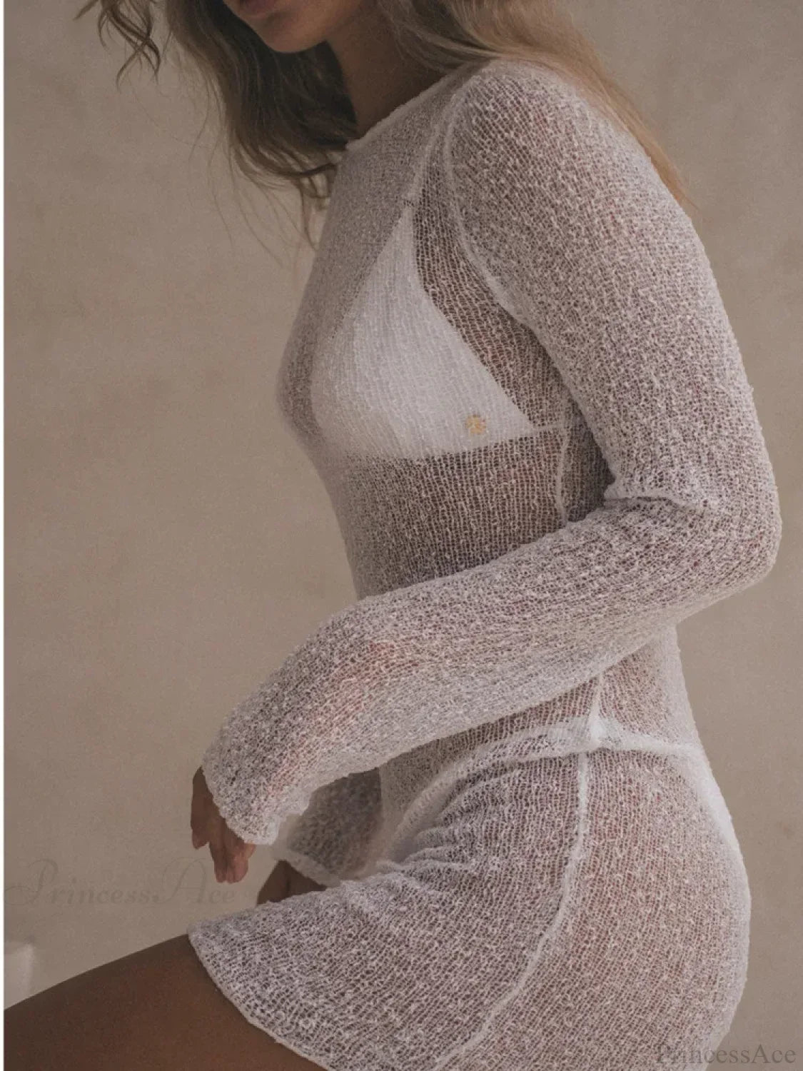 Perspective Long Sleeve Mini Dress