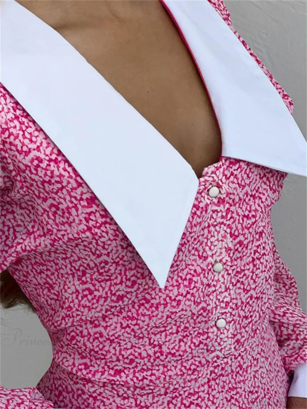 Printed Long Sleeve Mini Dress