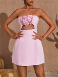 Solid Off-Shoulder Mini Dress