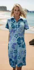 V-Neck Stitched Print Mini Dress